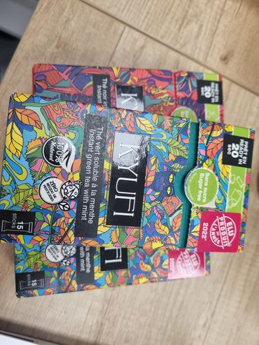 Customer photo review of Thé Noir Instantané À La Menthe - Sans Sucre