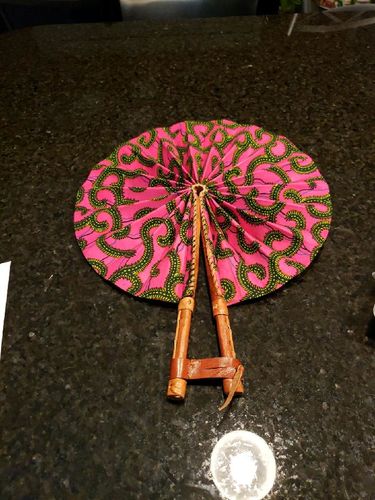 Customer photo review of Ankara Leather Fan