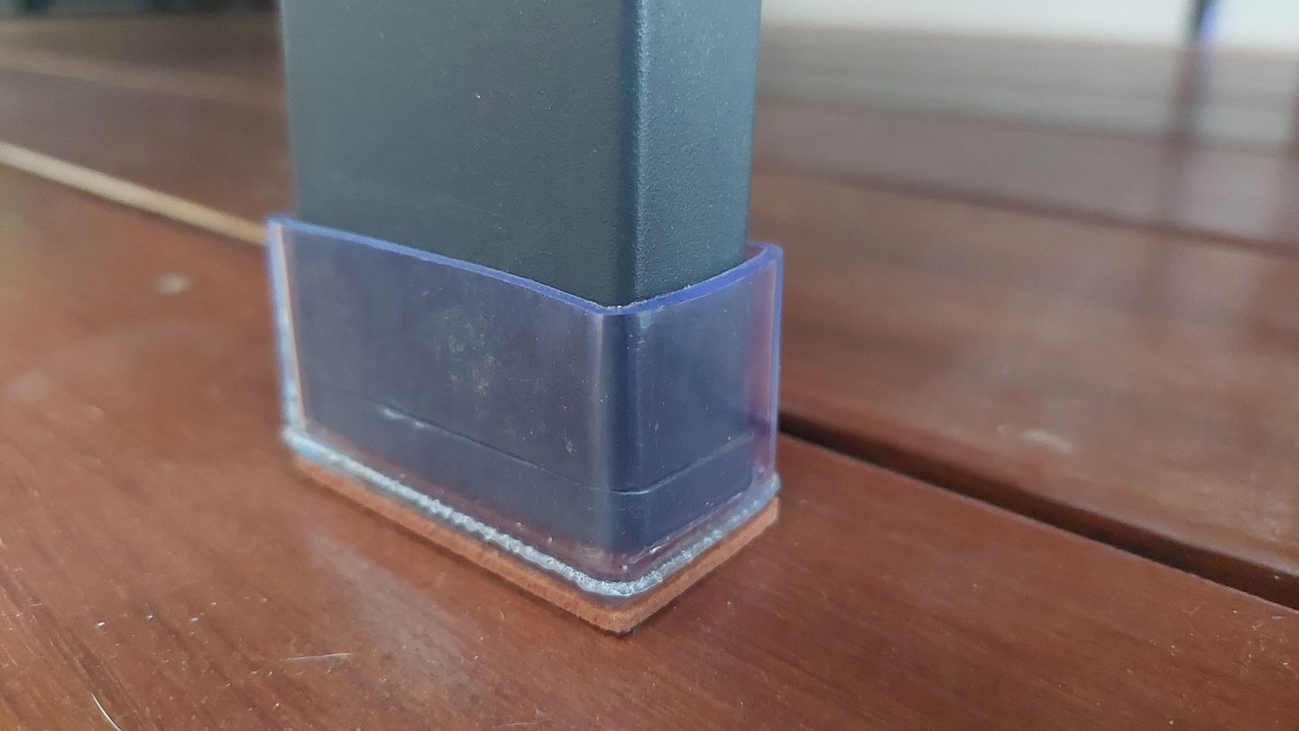 Customer photo review of Rectangle Silicone Felt Chair Leg Glides