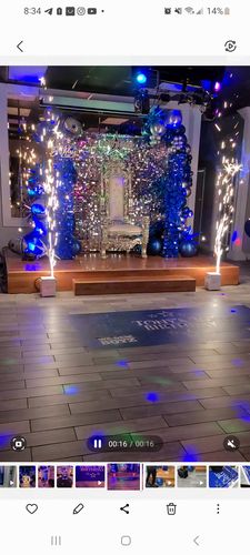 Customer photo review of Silver Shimmer Wall Panels – Easy Setup Wedding/Event/Theme Party Decorations