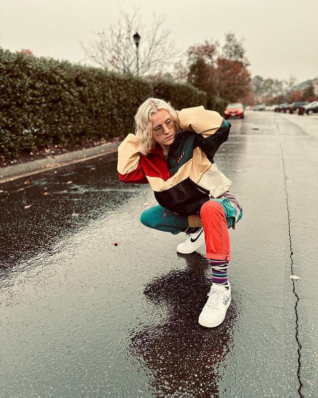 Customer photo review of Aelfric Eden "Back to 90's" Patchwork Color Block Corduroy Pants