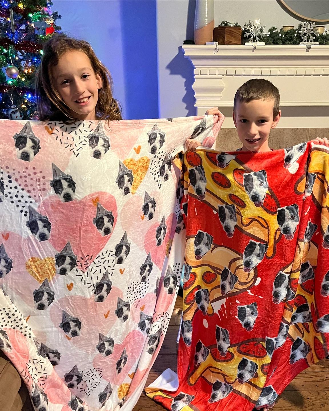 Customer photo review of Custom Pet Art Fleece Blanket