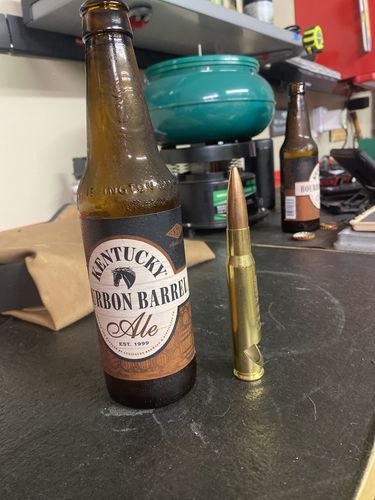 Customer photo review of Personalized 50 Caliber BMG Bullet Bottle Opener