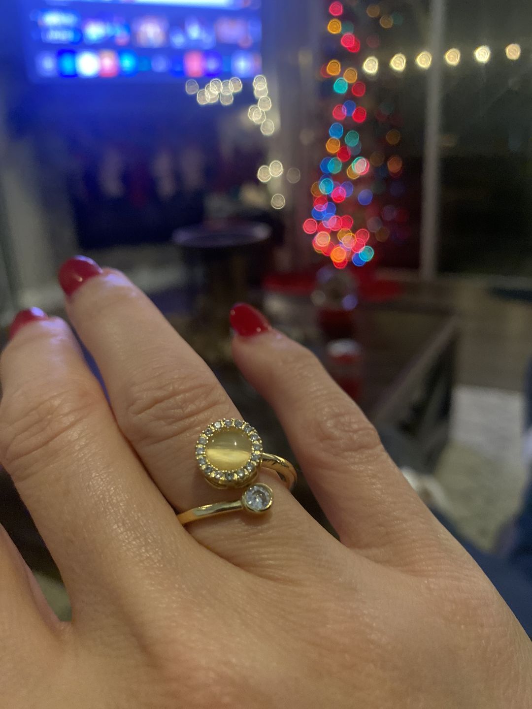 Customer photo review of Moonstone Meditation Ring