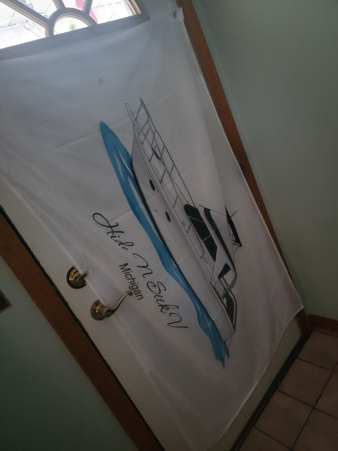 Customer photo review of Custom Lightweight Performance Boat Flags