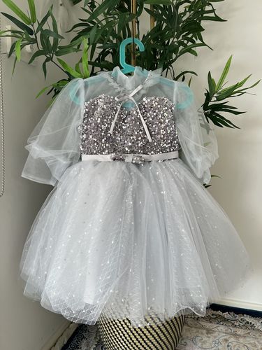 Customer photo review of Elegant Cute Long Sleeve Flower Girl Puffy Princess Party Dress Toddler Christmas Dress
