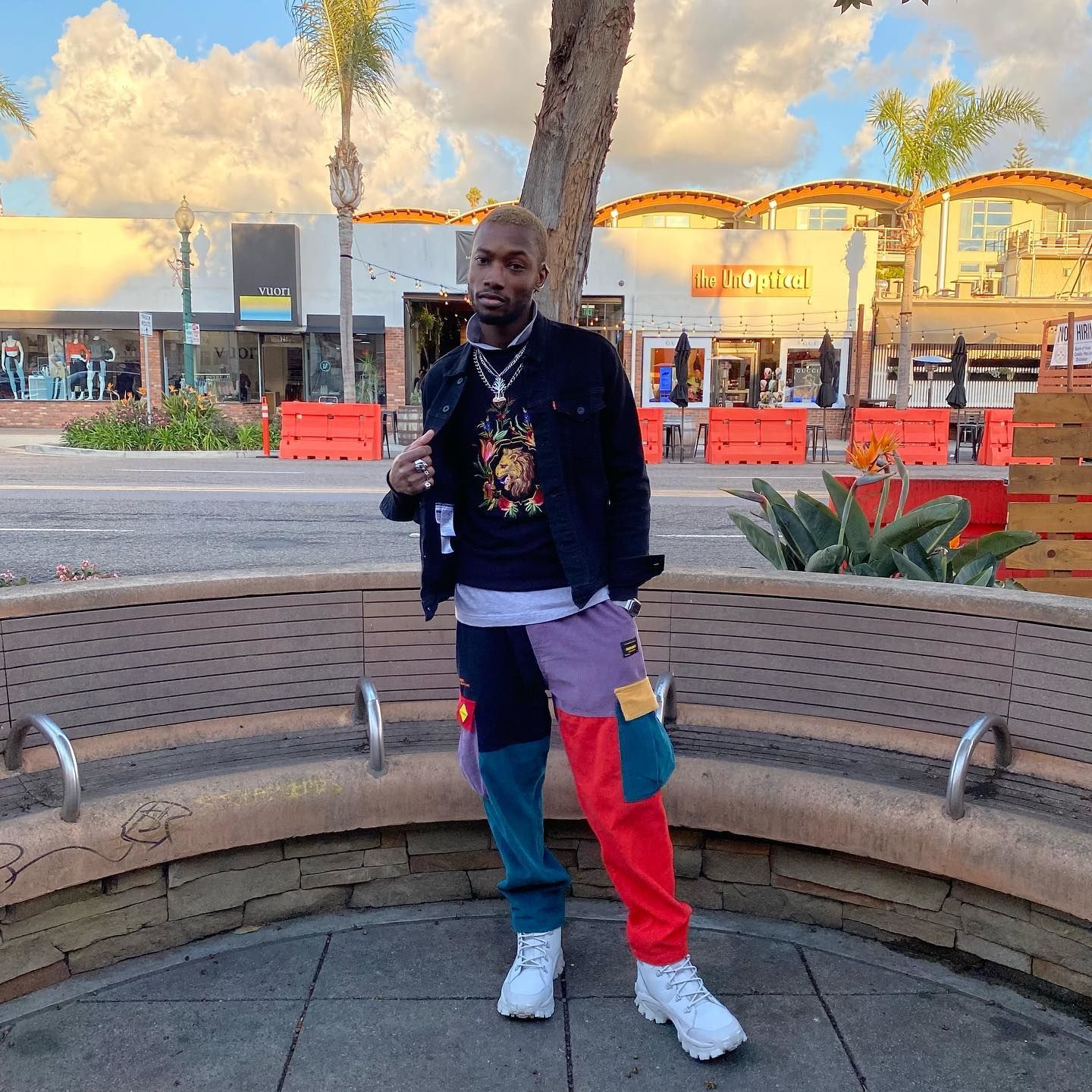 Customer photo review of Aelfric Eden "Back to 90's" Patchwork Color Block Corduroy Pants