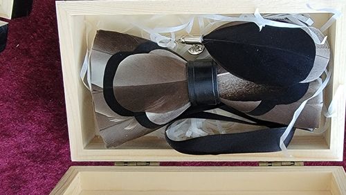 Customer photo review of The Hamilton-Feather Bow Tie