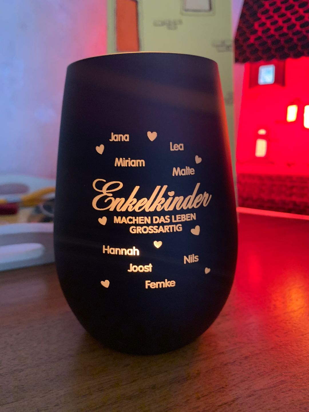 Customer photo review of Meine Enkelkinder - Großeltern-Windlicht