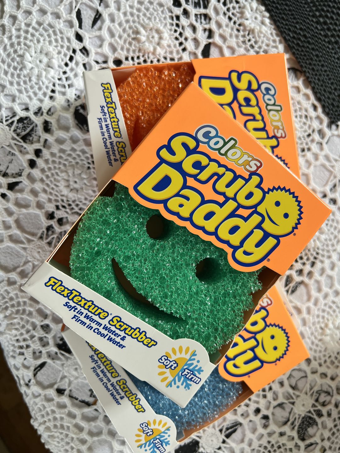 Customer photo review of Scrub Daddy Colours 4 Pack
