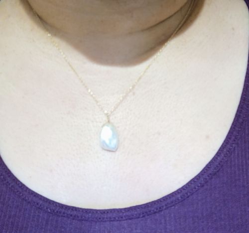 Customer photo review of Sofia Single Baroque Pearl Necklace