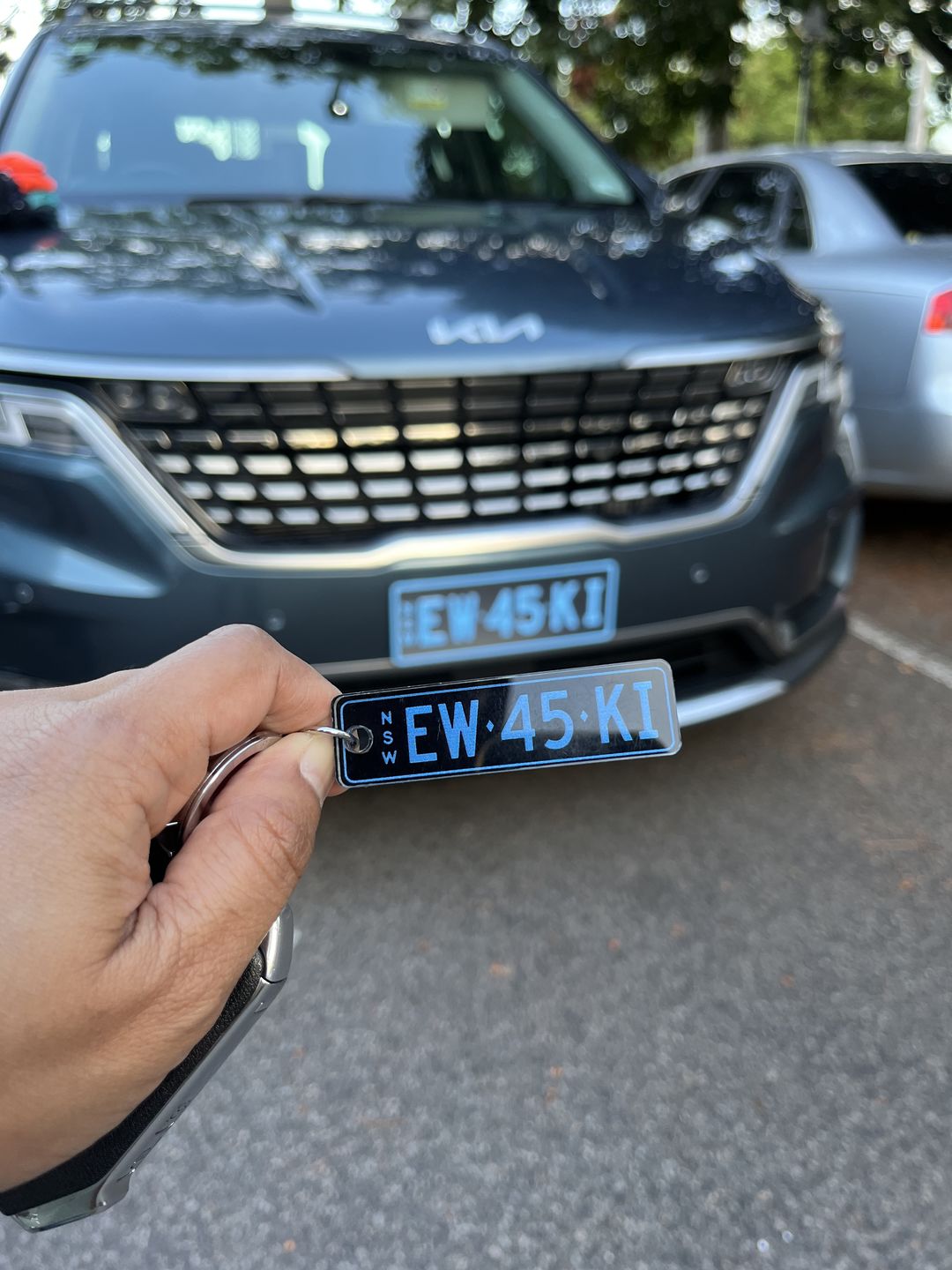 Customer photo review of NSW Colour Licence Plate Custom Keychain