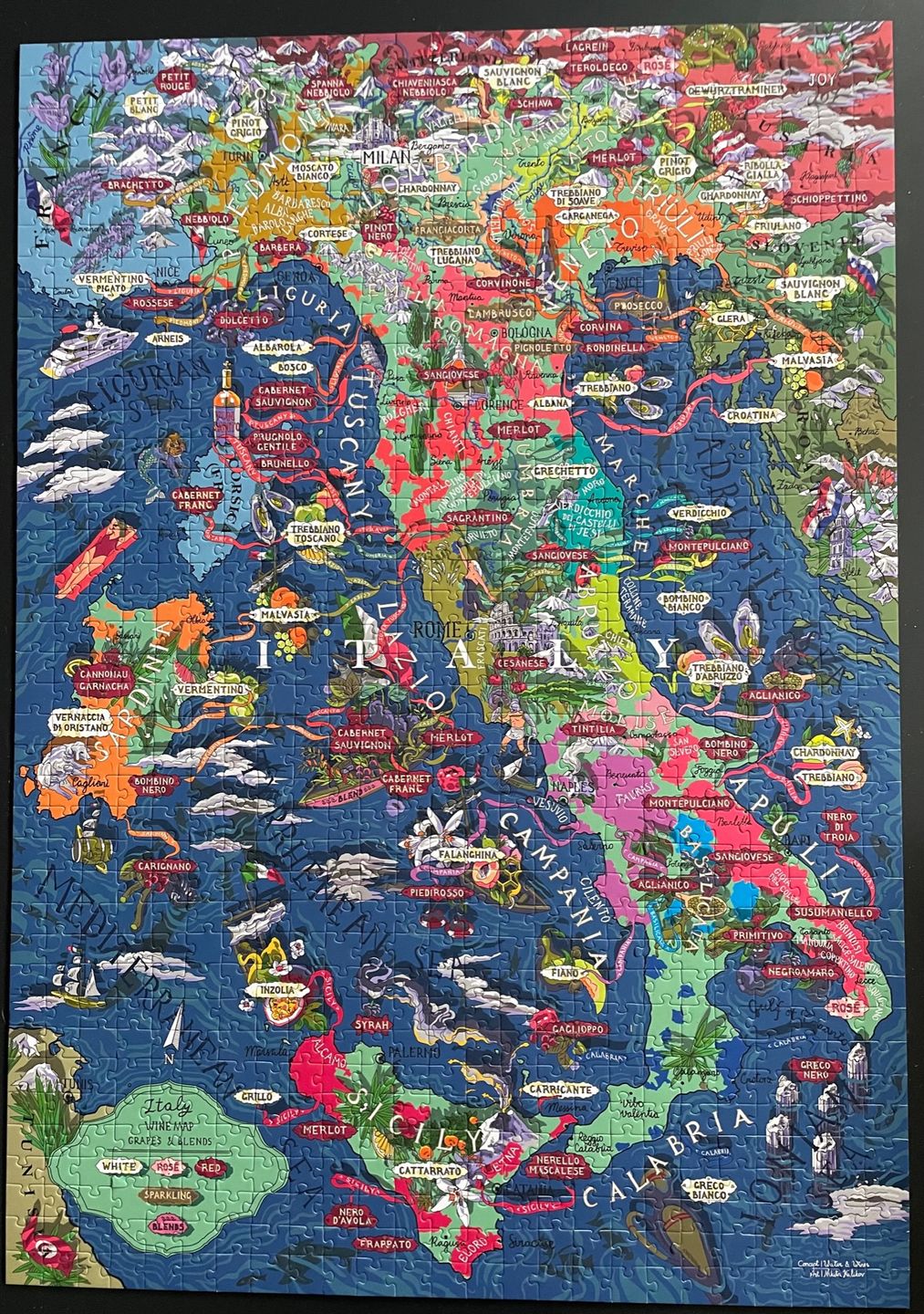 Customer photo review of Wine Puzzle - Italy