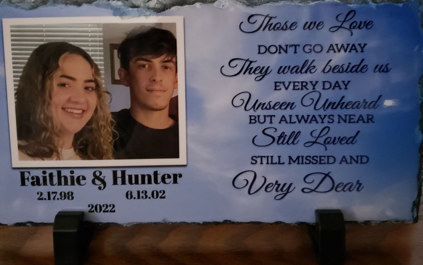 Customer photo review of Those we love don't go away, They walk besides us