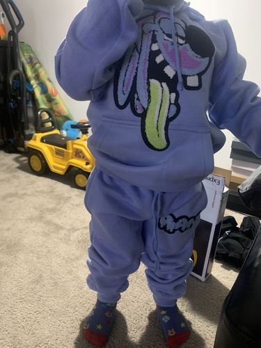 Customer photo review of Anti Social Sky RAW Drip Sky Chenille Hoodie and Jogger Set