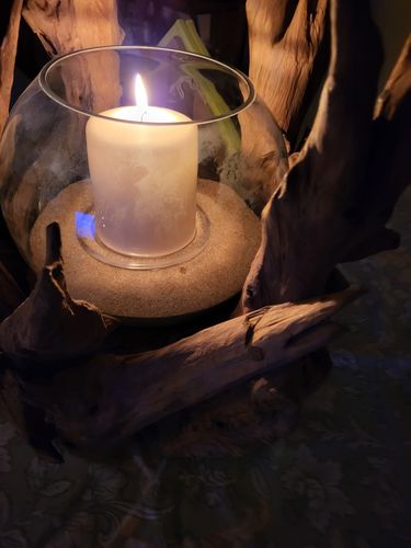 Customer photo review of Wurzel Kerzenständer VONDRO mit Glas