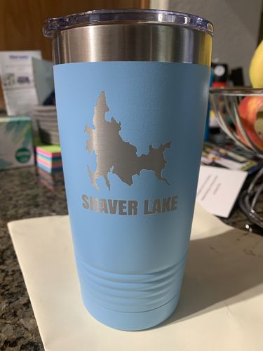 Customer photo review of Custom Lake 20oz Vacuum Tumbler