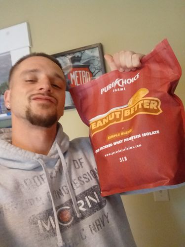 Customer photo review of Peanut Better Whey Protein Isolate