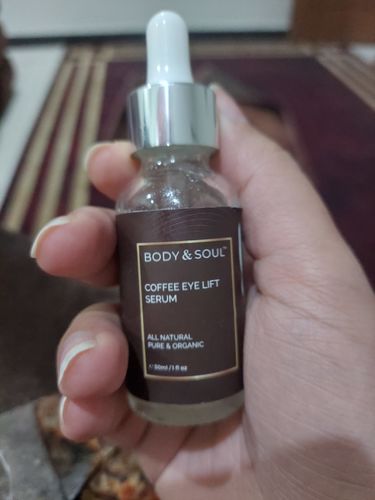 Customer photo review of Coffee Eye Lift Serum (for Dark Circles)
