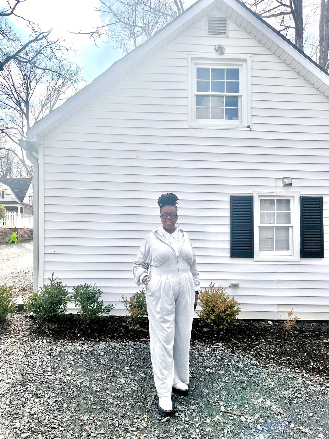 Customer photo review of Viola Oval Hoop Earrings