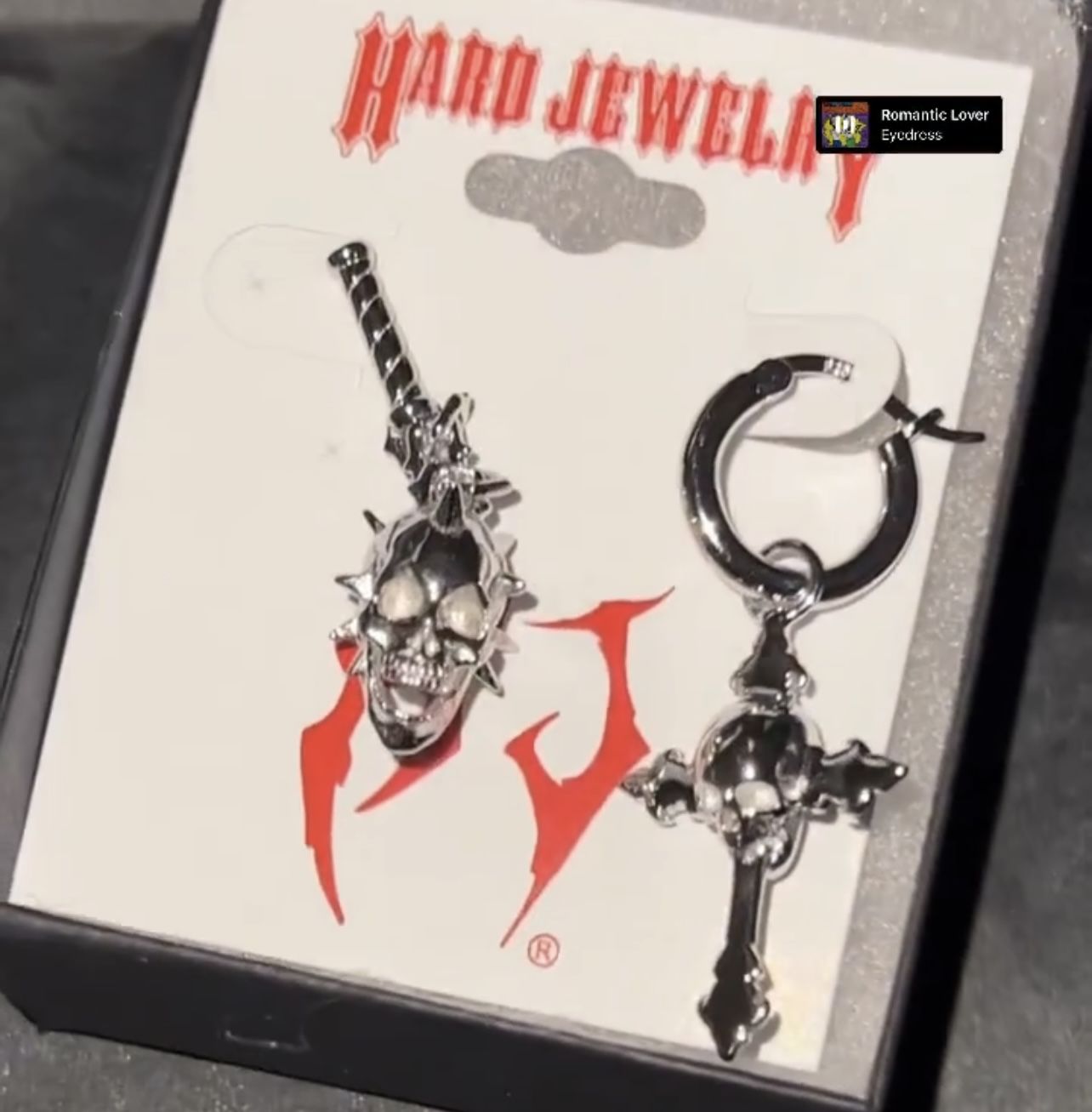 Customer photo review of DOWN YOUR THROAT EARRING