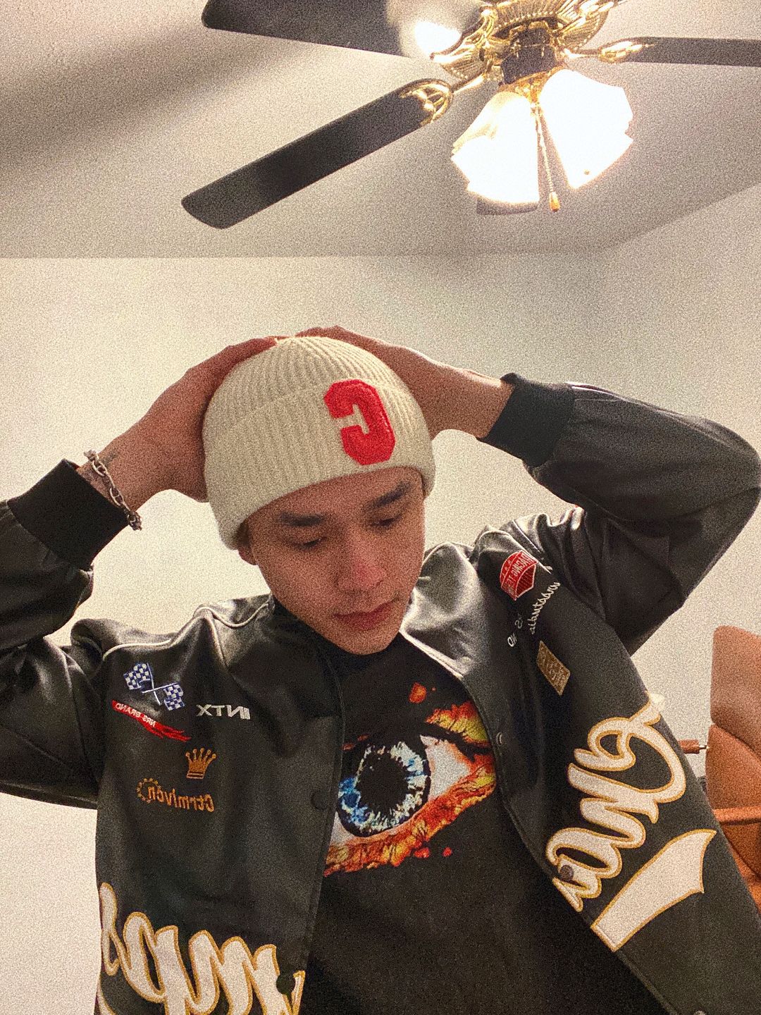 Customer photo review of Aelfric Eden Racing Leather Jacket