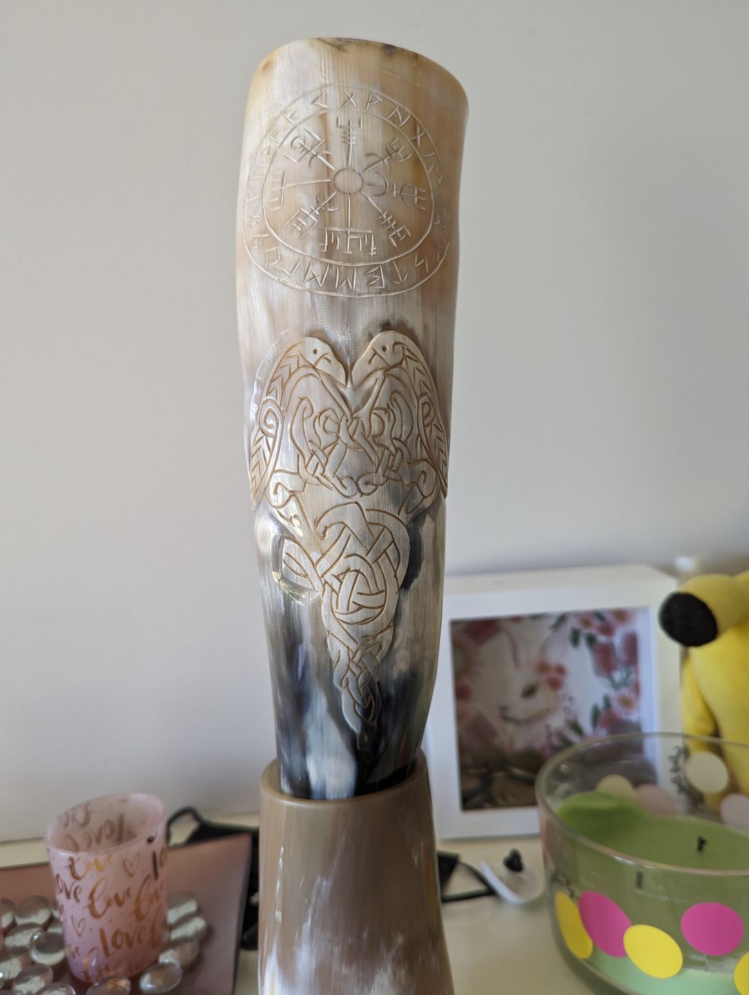 Customer photo review of Premium Ravens Guidance Drinking Horn