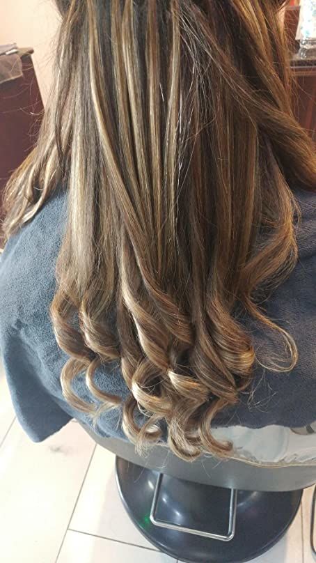 Customer photo review of Flat Weft Hair Extensions Virgin Hair Balayage Brown Mix Blonde #4/27/4