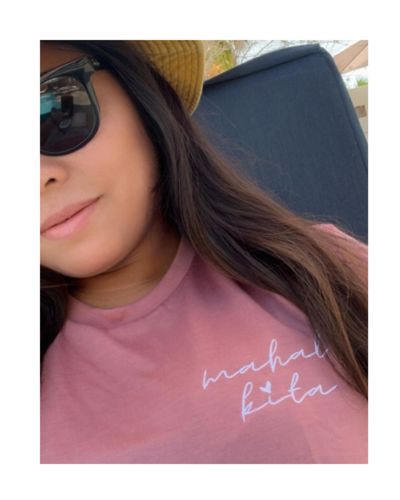 Customer photo review of Mahal Kita Love You Tagalog Embroidered Crop Shirt