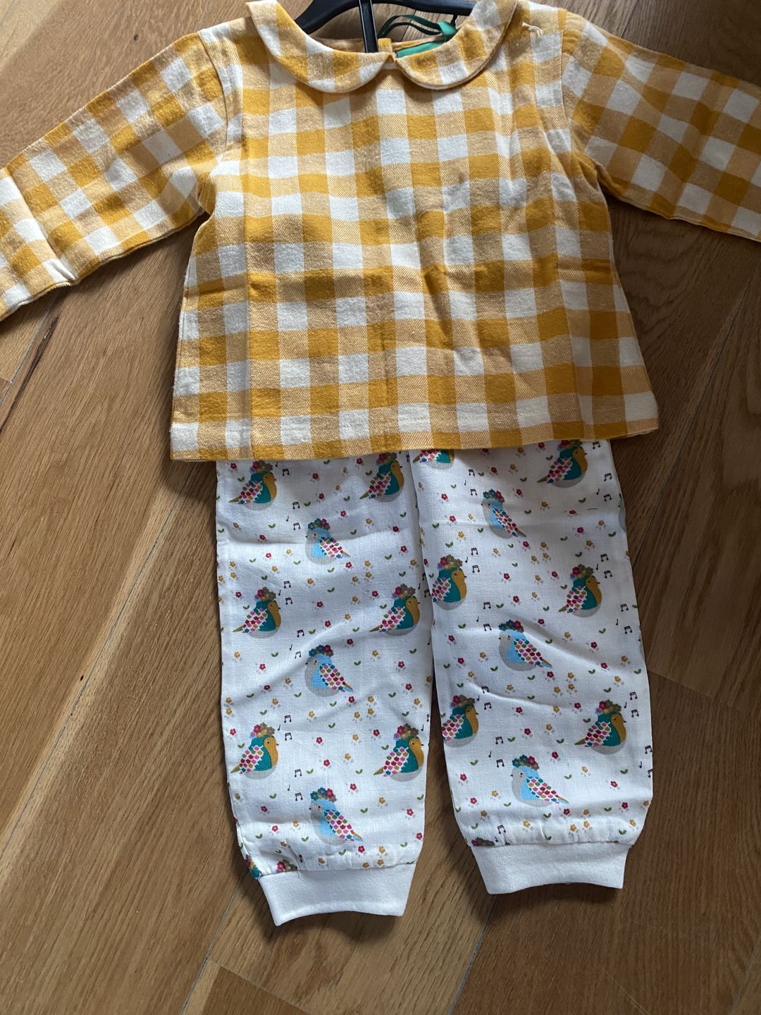 Customer photo review of Golden Check Peter Pan Collar Blouse