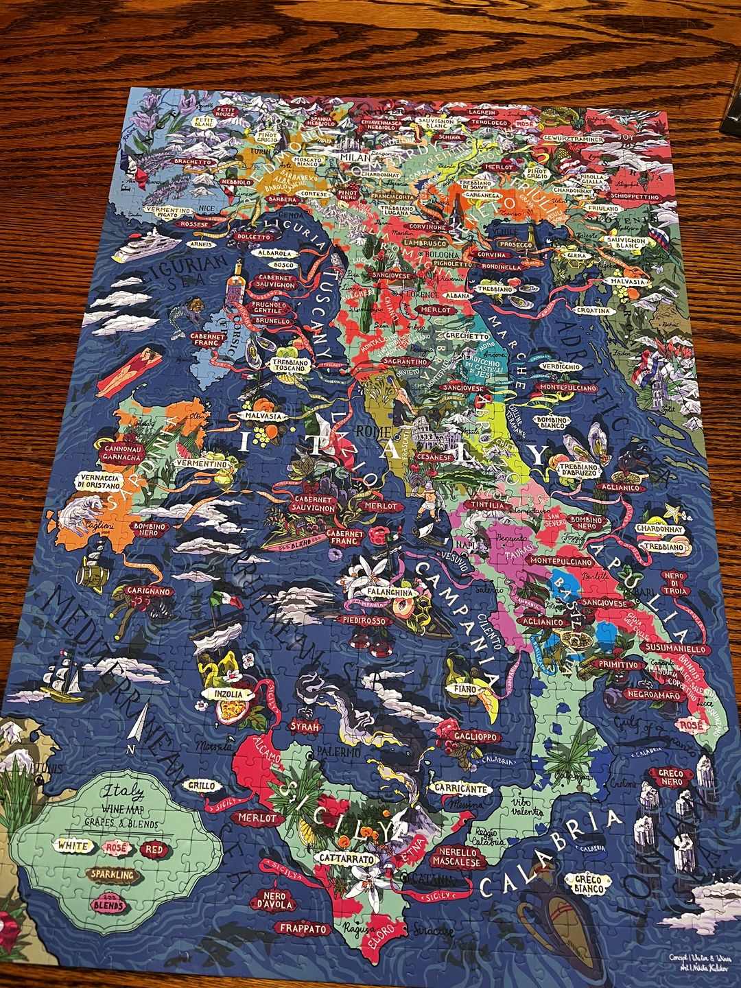 Customer photo review of Wine Puzzle - Italy