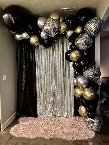 Customer photo review of Disco Fever Balloon Garland Kit