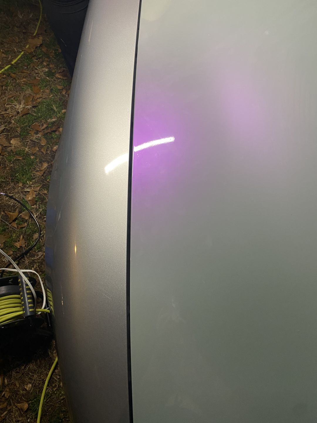Customer photo review of Candy Metallic Gray Purple vinyl wrap