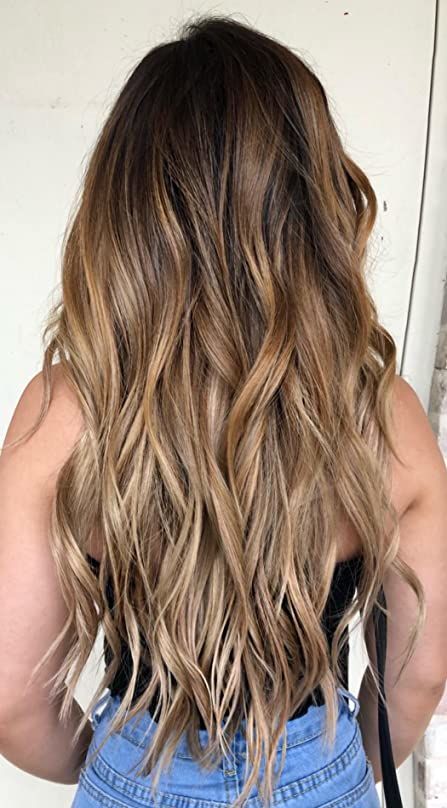 Customer photo review of Flat Weft Hair Extensions Virgin Hair Balayage Brown Mix Blonde #4/27/4