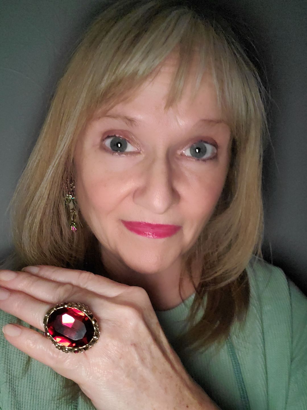 Customer photo review of HEIDI DAUS® "Dare To Wear" Oversized Crystal Cocktail Statement Ring