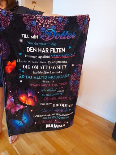 Customer photo review of Filt Från Mor till Dotter - "Skönhet är i dig"