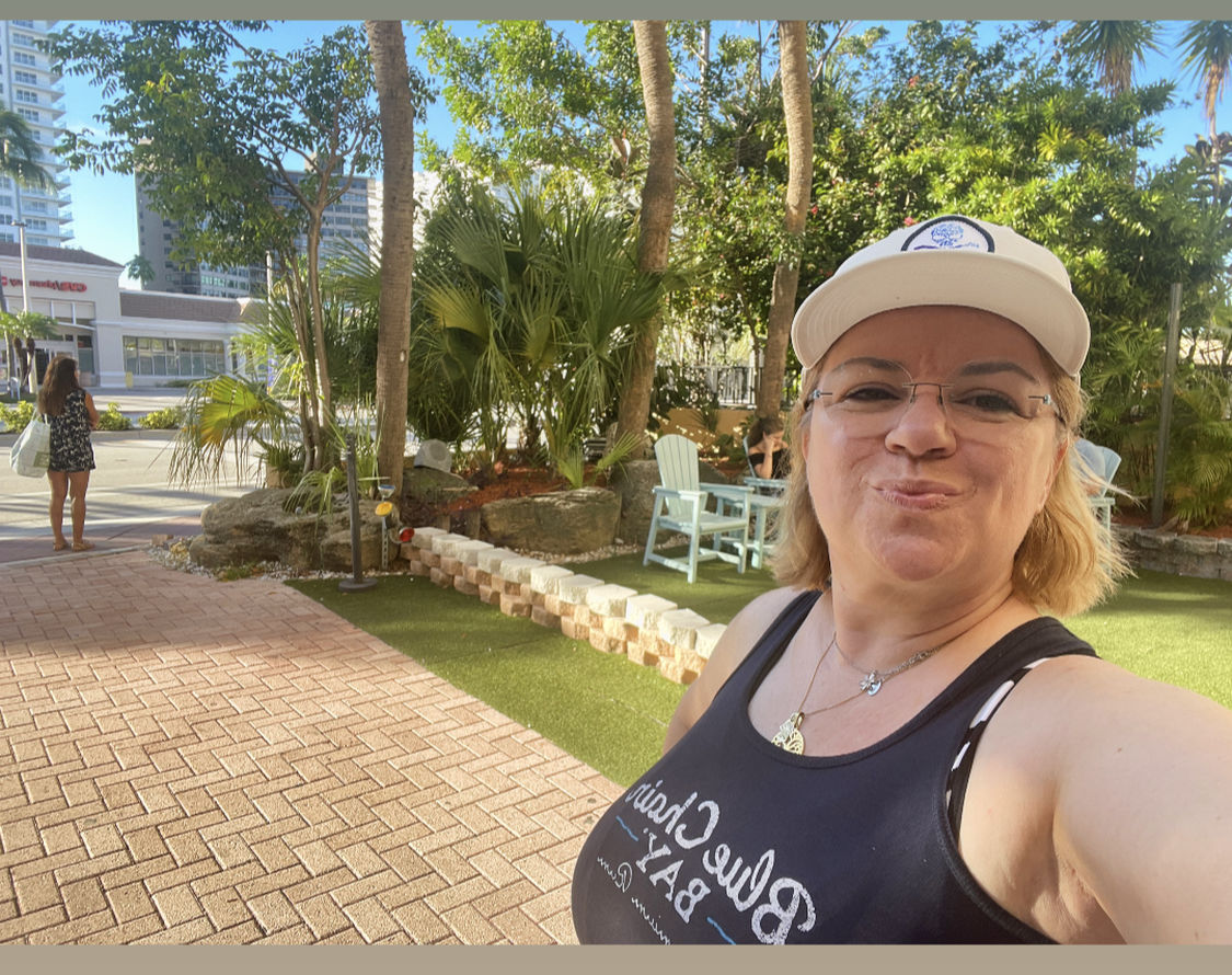 Customer photo review of Ladies Racerback Tank - Royal