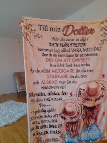 Customer photo review of Filt Från Mor till Dotter - "Min skönhet är i dig"
