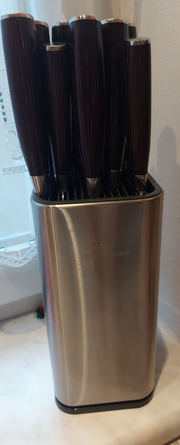 Customer photo review of Edelstahl Messerblock eckig