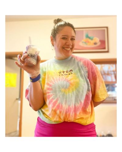 Customer photo review of Filipino Baybayin Embroidered Tie-Dye T-Shirt