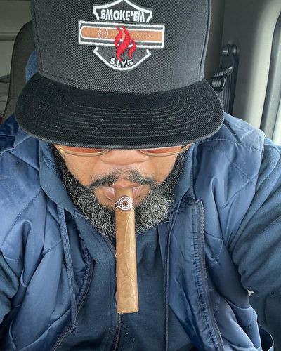 Customer photo review of Embroidered Wool Flat Bill Hat