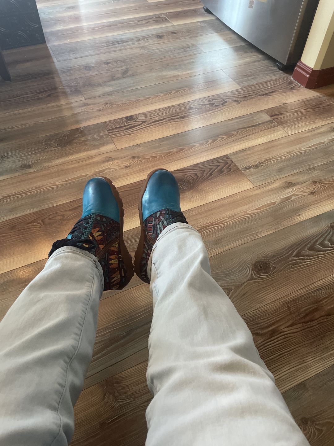 Customer photo review of Leather Handmade Comfortable Walking Boots