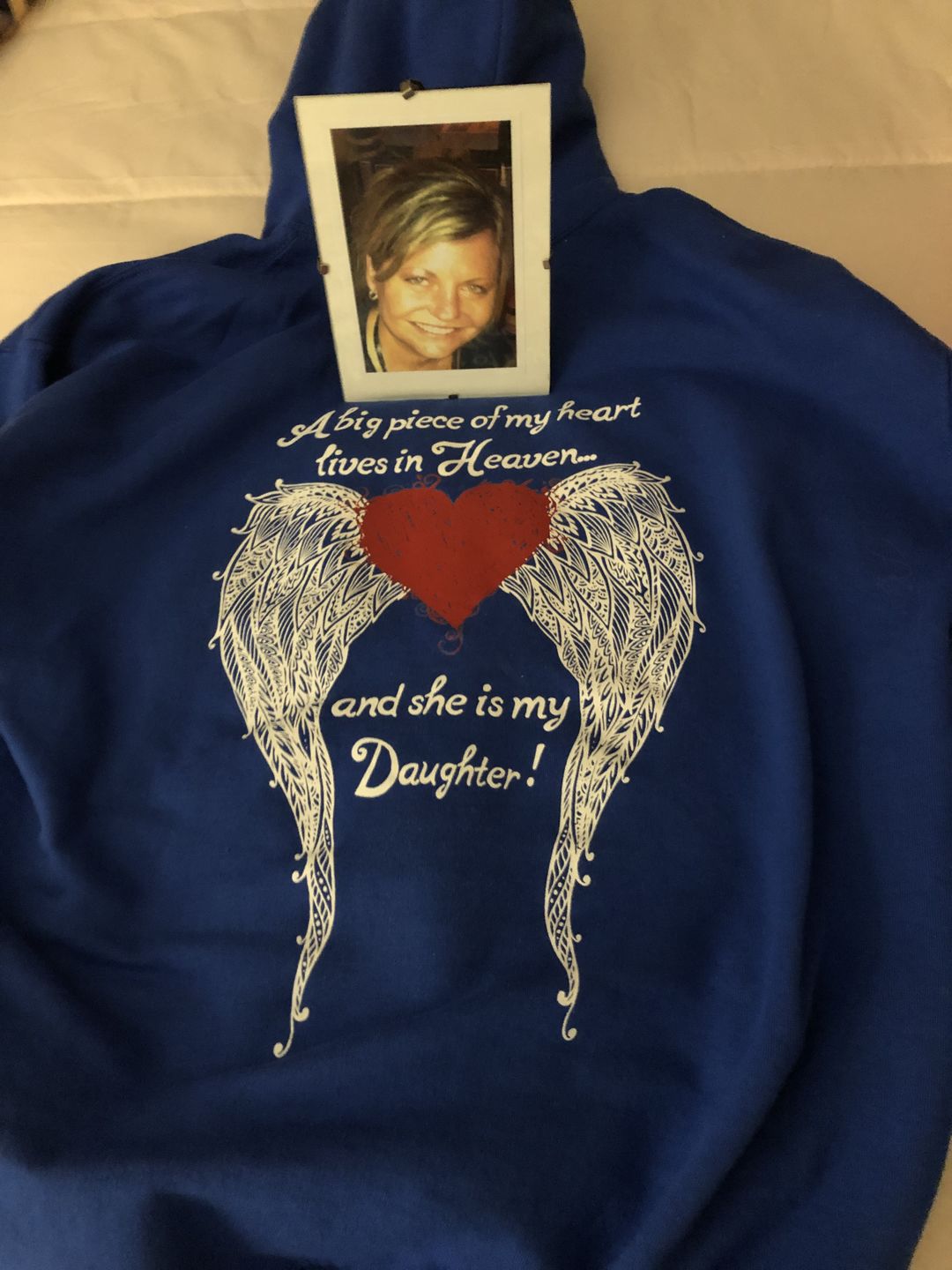 Customer photo review of Daughter - A Big Piece of my Heart Hoodie