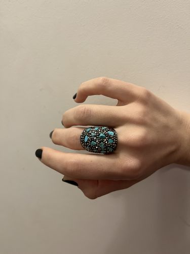 Customer photo review of BAGUE BOHO NOUVEAU DÉBUT EN TURQUOISE