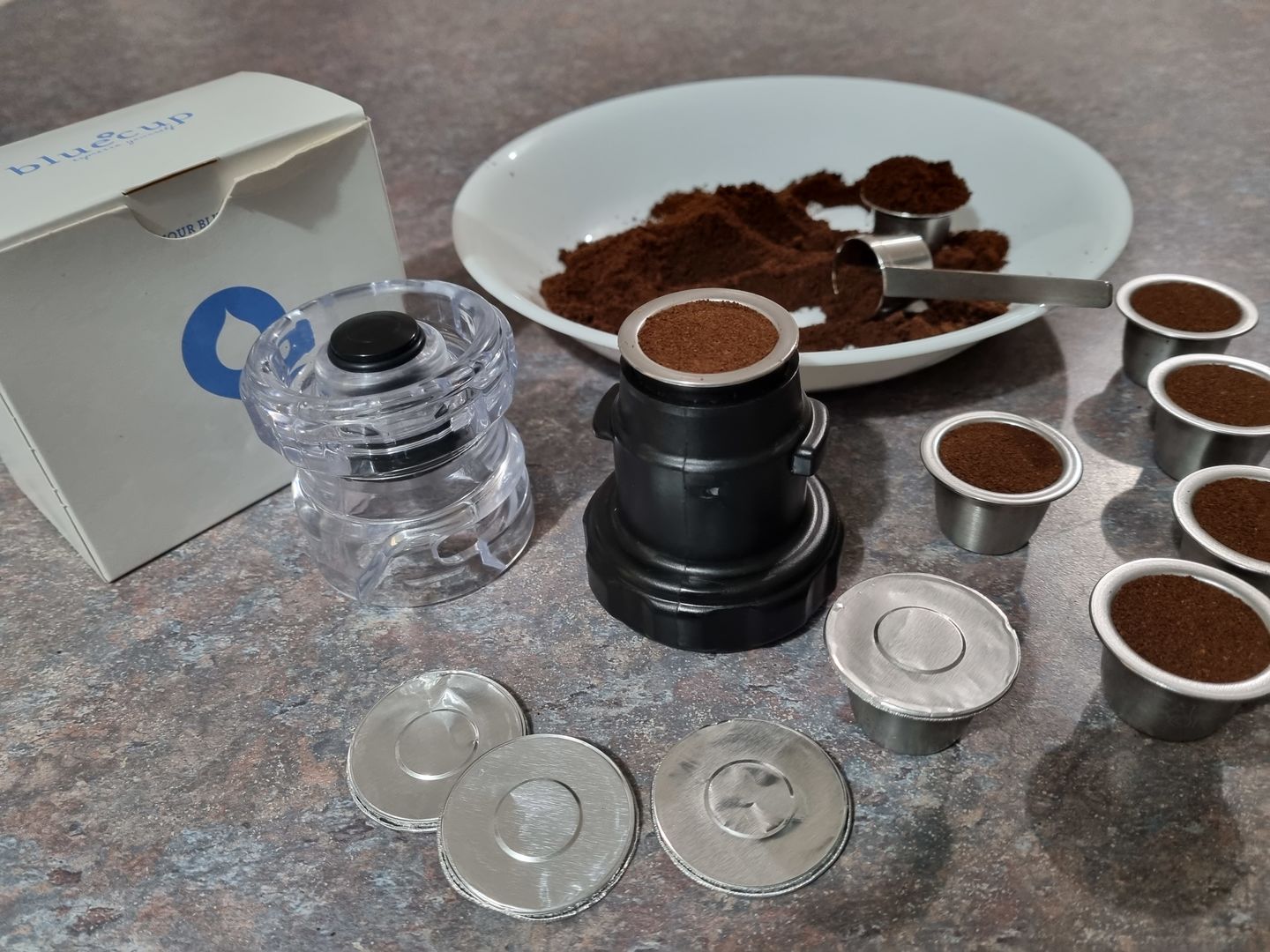 Customer photo review of Bluecup Starter Pack (for Nespresso Original Line)