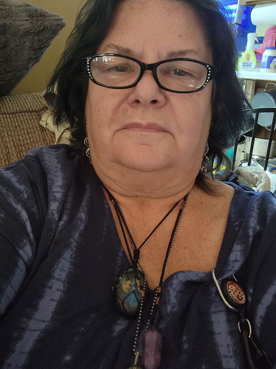 Customer photo review of Dragon's Heart Labradorite Necklace