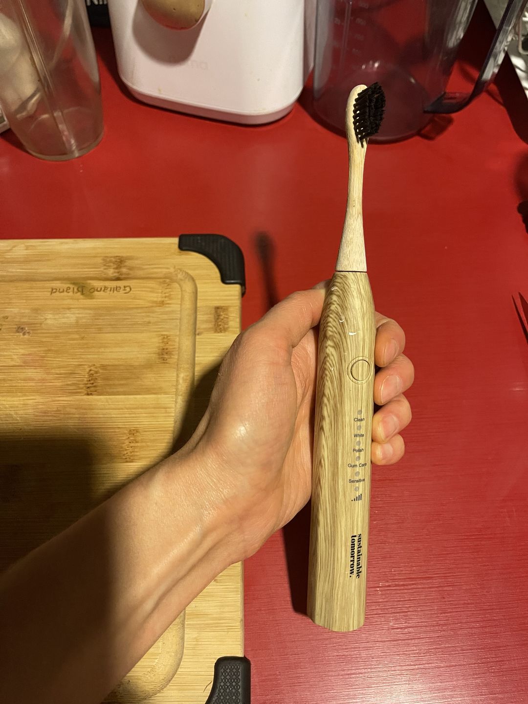 Customer photo review of Bamboo Electric Toothbrush