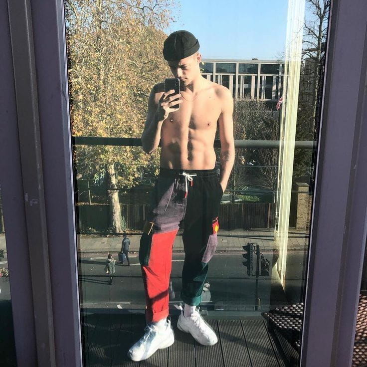Customer photo review of Aelfric Eden "Back to 90's" Patchwork Color Block Corduroy Pants