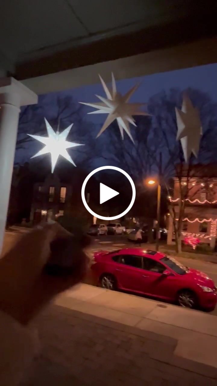 Customer video review of 18" White 7-Point Weatherproof Star Lantern Lamp, Hanging Decoration