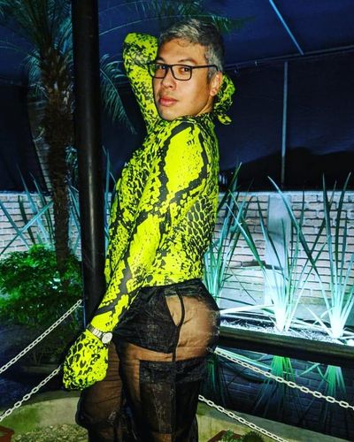 Customer photo review of Men's Sexy See Through Mesh Pocket Pants SKUI08569
